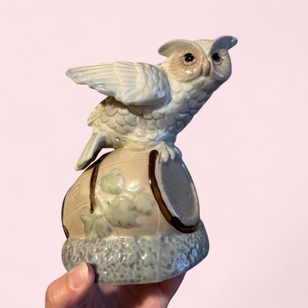 Vintage Owl Ceramic Figurine Cottagecore Realistic Owl Lover Gift